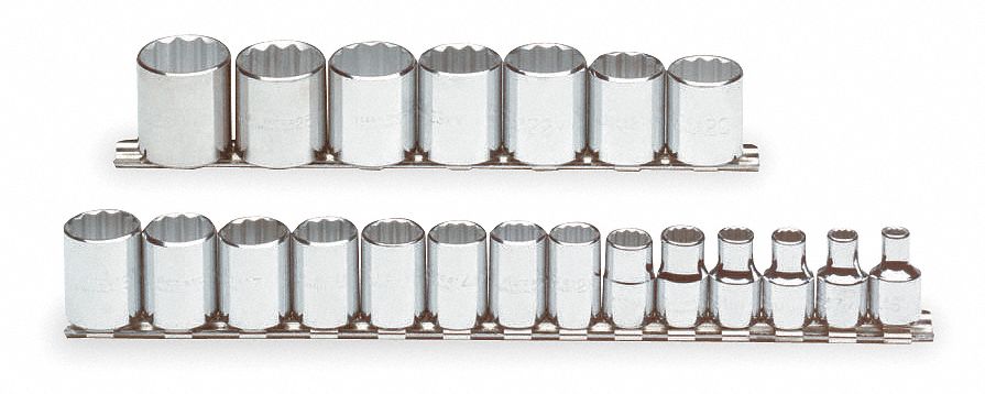 ENS DOUILLE 12PT 21PCE PR3/8PO