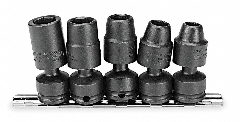 SOCKET SET IMPACT 3/8DR 5PCE