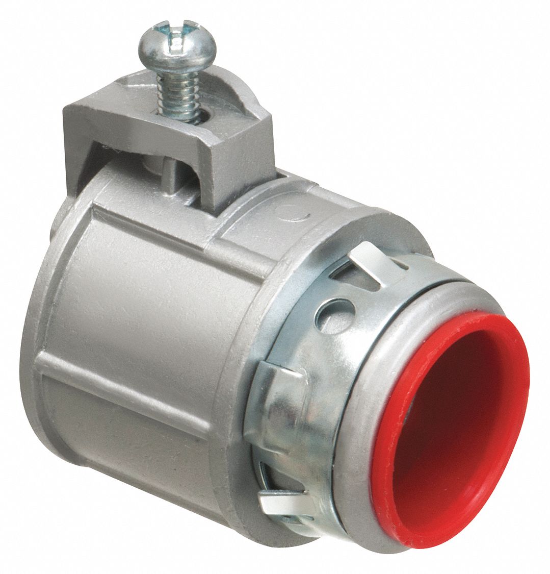 ARLINGTON Straight Connector Saddle Style Zinc, 3/4 in Trade Size, 3