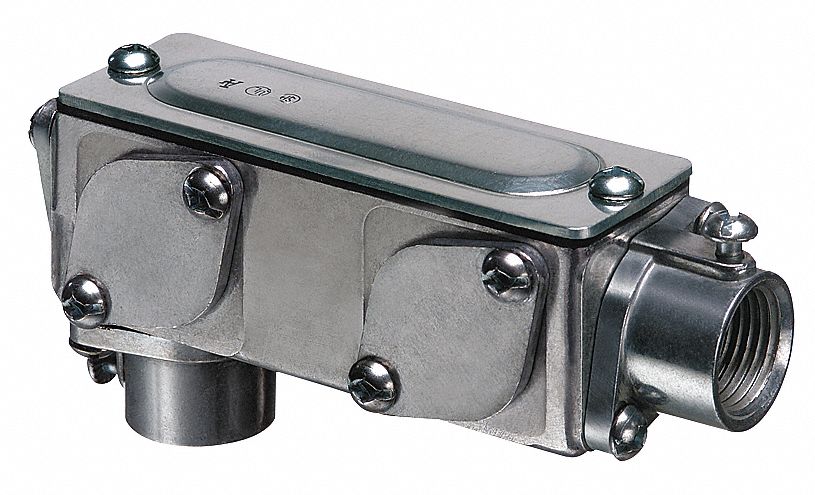 Conduit Outlet Body: Aluminum, 4 in Trade Size, LB Body, 334 cu in Body Capacity, Threaded Hub