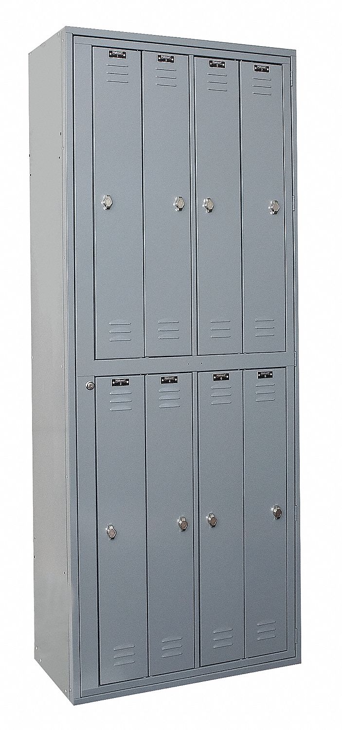 HALLOWELL BOX LOCKER, 21 IN D X 32 9/16 IN W X 84 IN H, SINGLE-POINT ...