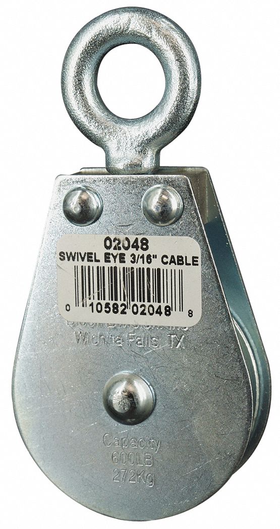 GRAINGER APPROVED 4JX61 Sheave,Wire Rope,685 lb. 