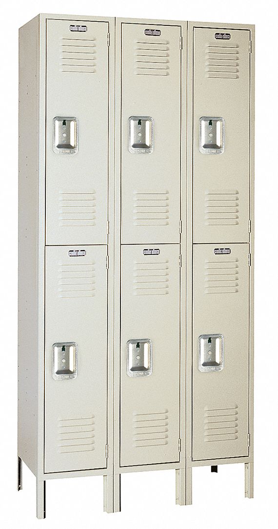 Lyon Putty Wardrobe Locker 3 Wide 2 Tier Openings 6 36