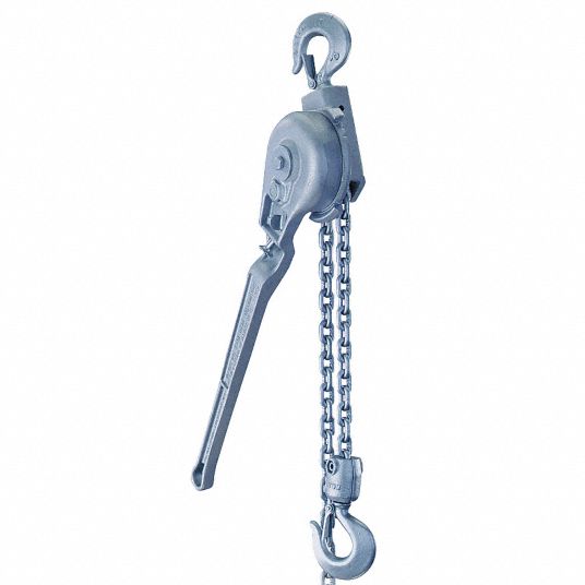COFFING Lever Chain Hoist, 3000 lb Load Capacity, 5 ft Hoist Lift, 1 in