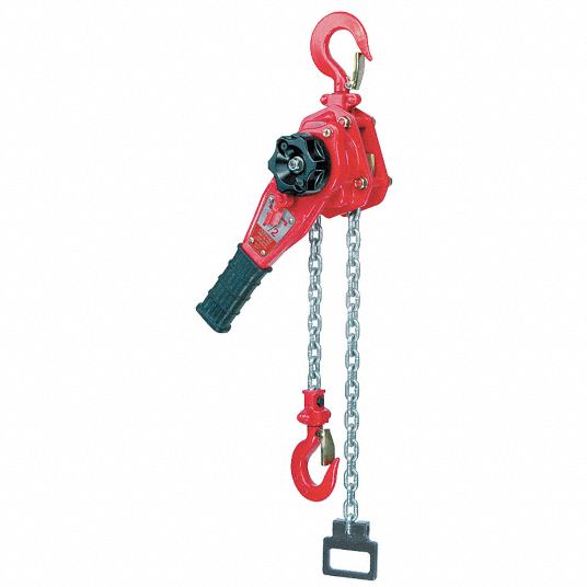 COFFING Lever Chain Hoist, 1650 lb Load Capacity, 15 ft Hoist Lift, 15/16 in Hook Opening