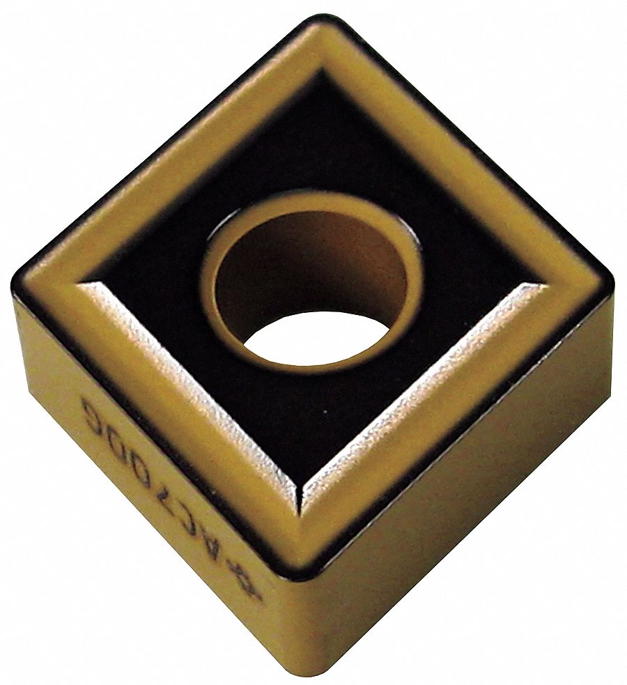 Diamond Turning Insert: CNMG Insert, Neutral, 1/4 in Thick, 3/64 in Corner Radius, AC700G