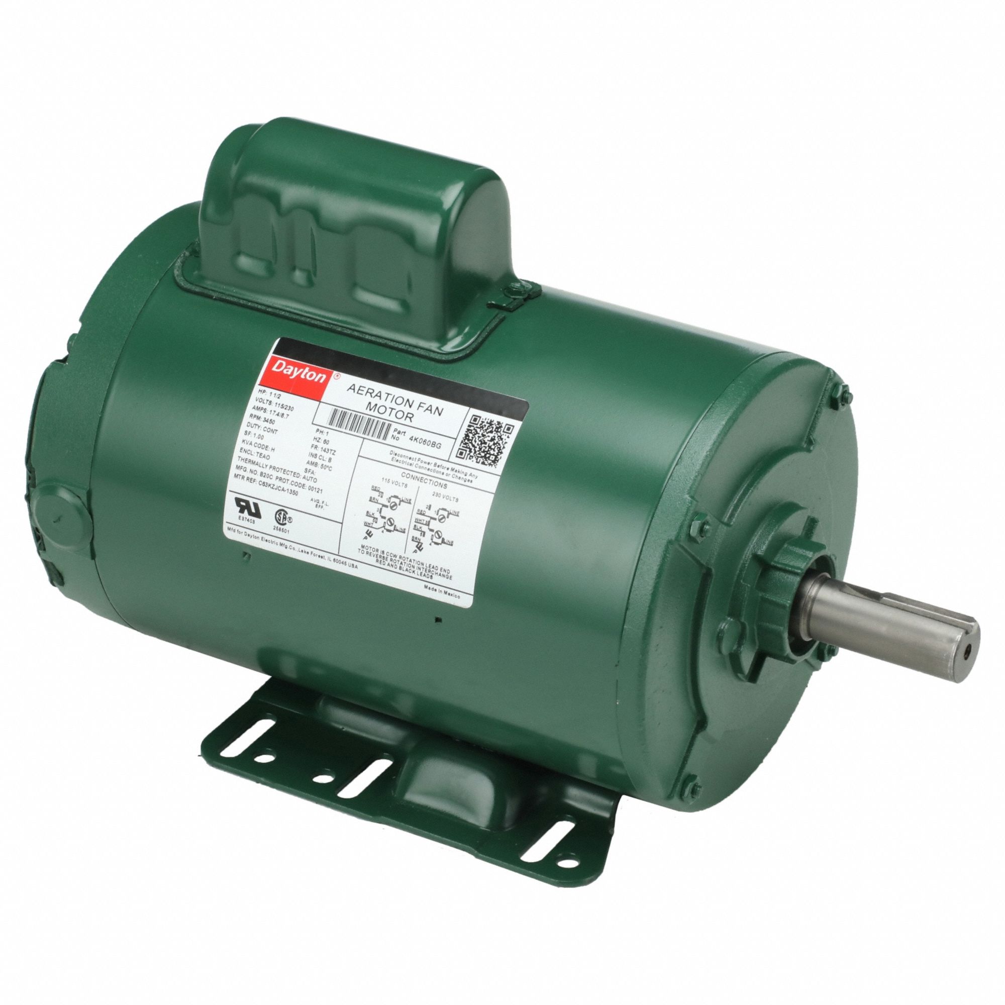 MOT. VENTILAT. AERAT.,SIMPLE,1 1/2 PO HP