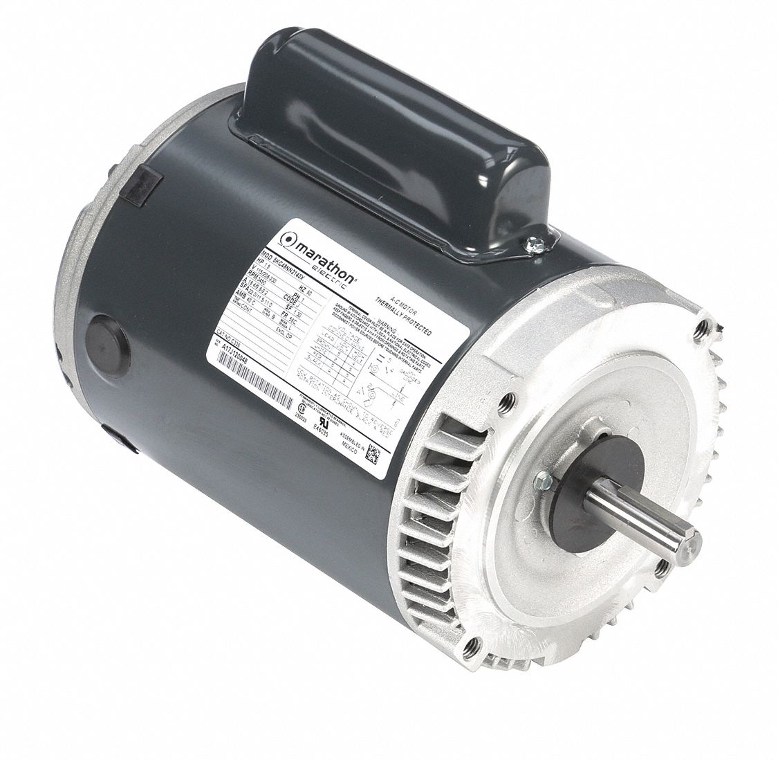 MARATHON MOTORS Jet Pump Motor: Open Dripproof, Face Mounting, 1 1/2 HP,  3,450 Nameplate RPM, CW/CCW