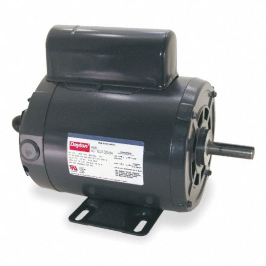DAYTON Power Tool Motor, 1/2 HP, CapacitorStart, Nameplate RPM 3,450