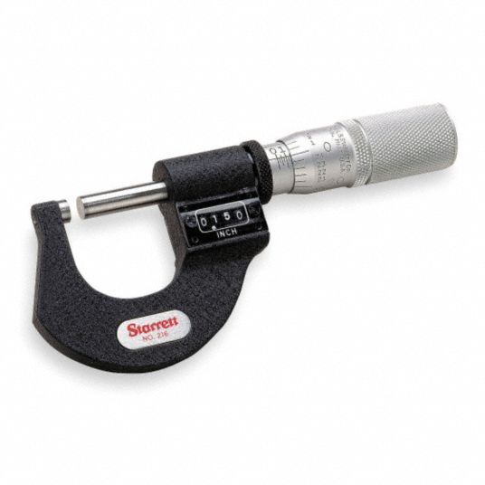 STARRETT Digital Micrometer, Long Form Calibration Certificate No 4K382T216XRL2 Grainger