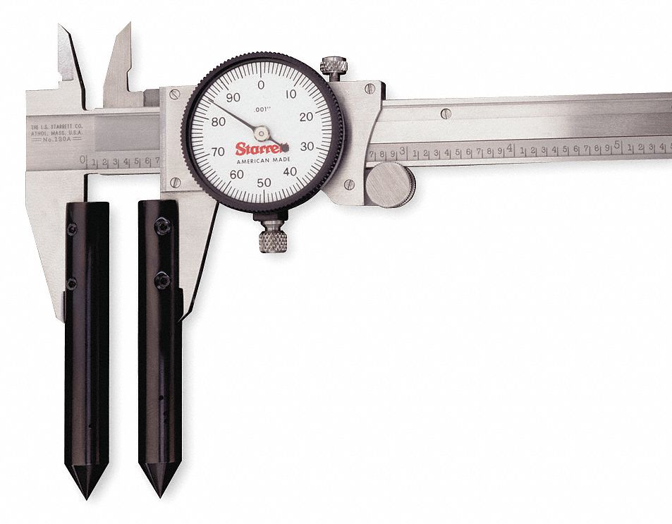 Item Center Gage Attachment, For Use With 6 and 12 in Dial, Vernier, and Digital Calipers Grainger