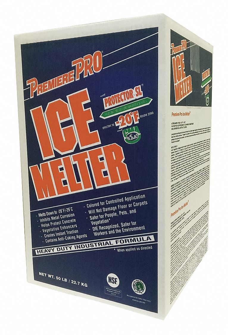 Granular Ice Melt: 50 lb, -20°F, Carton, Pink