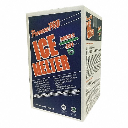 Granular Ice Melt: 50 lb, -20°F, Carton, Pink