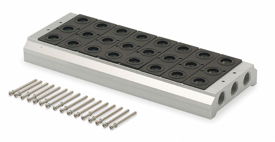 Manifold Kit: 8 Valve Ports, Side-Ported Body, 15°F to 122°F, 45 psi to 140 psi, Female 1/2 in NPT