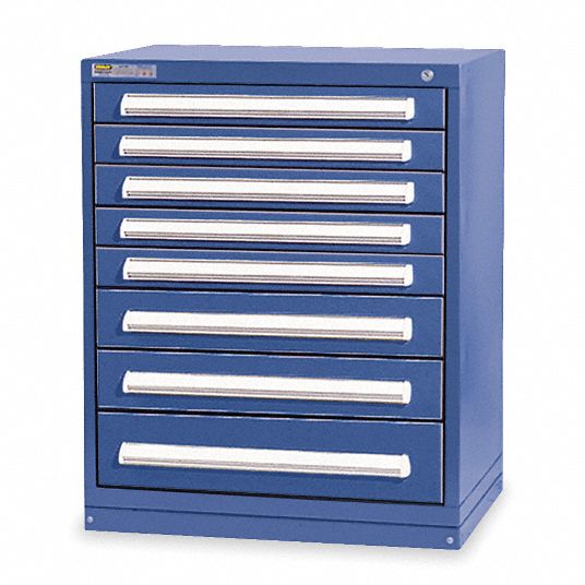 VIDMAR, 30 in x 27 3/4 in x 37 in, 8 Drawers, Modular Drawer Cabinet ...