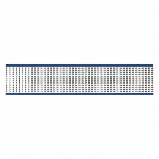 Brady Part: WM-475-499-SC-PK, 113954, Consecutive Numbers Vinyl Cloth  Scored Wire Marker Card