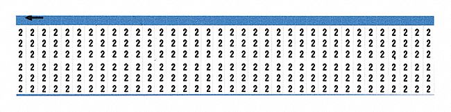 Wire Marker: 2, Black on White, 900 Labels, Vinyl Cloth, -40°F to 176°F, 25 PK