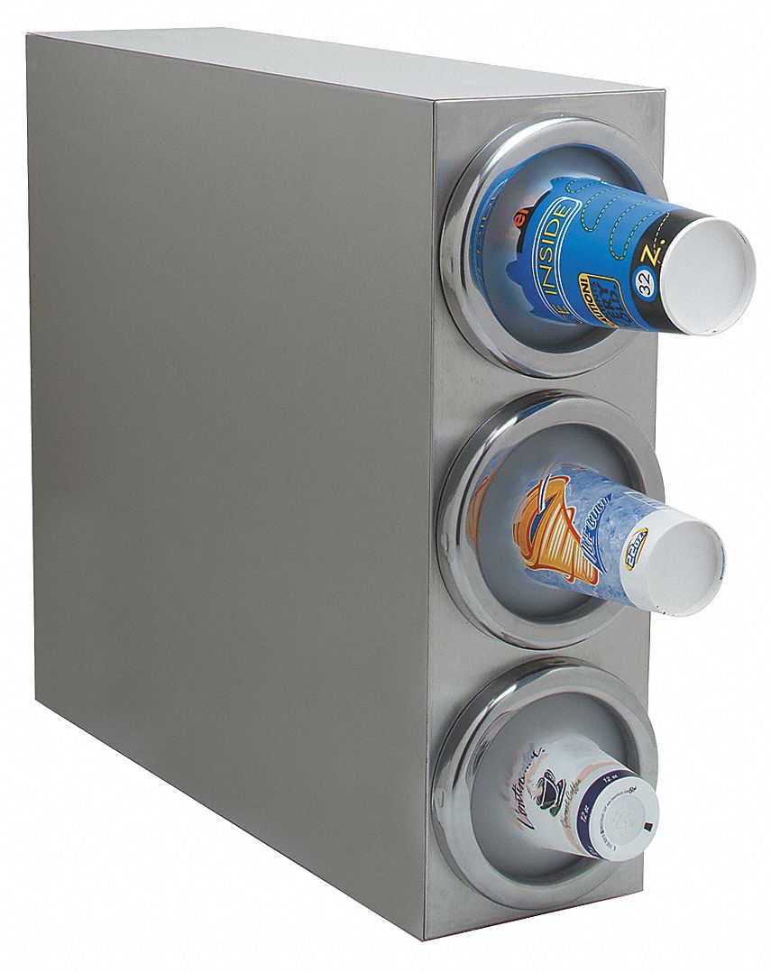4KDJ8 - 3 Cup Dispenser Holds 8-48 Oz Cups