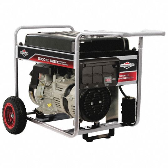 BRIGGS & STRATTON Recoil Portable Generator, 5000 Rated Watts, 6250 ...