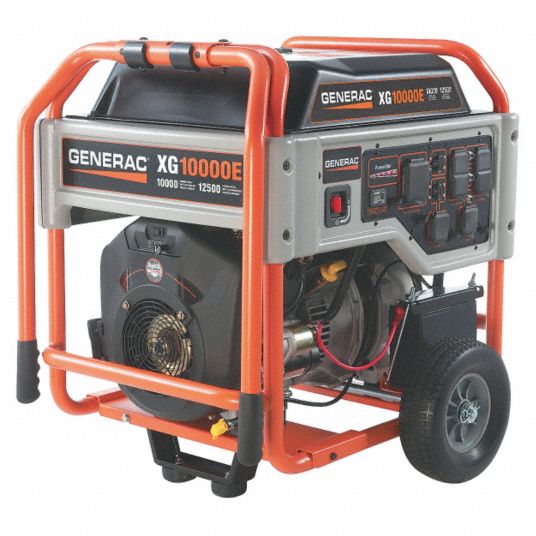 Generac Portable Generator Conventional Generator Fuel Type Gasoline Generator Rated Watts 10 000 W 4ked7 5802 Grainger