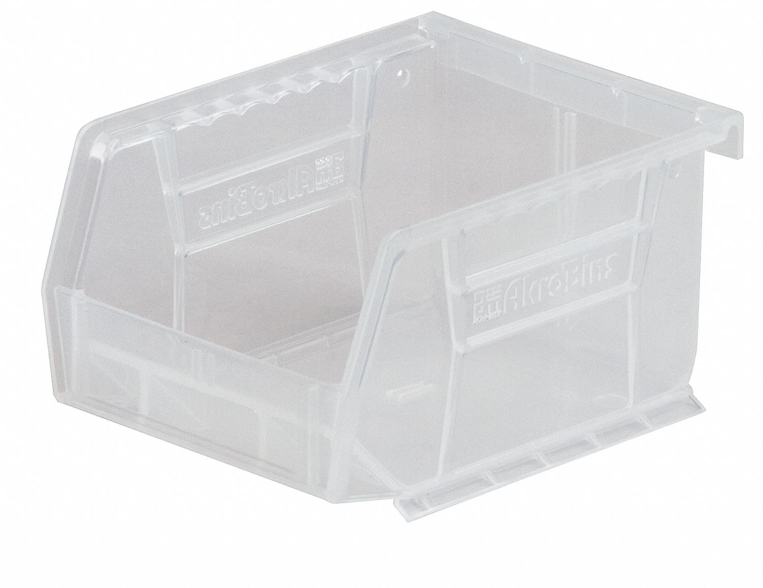 AKRO-MILS Hang and Stack Bin: 8 1/4 in x 10 3/4 in x 7 in, Clear, Label ...