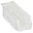 HANG AND STACK BIN, 4⅛ IN X 10⅞ IN X 4 IN, CLEAR, LABEL HOLDERS, 30 LB LOAD CAPACITY