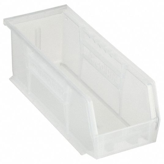 Stackable Plastic Bins, Clear, 10 3/4 x 8 1/4 x 7 for $17.20 Online