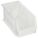 HANG AND STACK BIN, 5½ IN X 10⅞ IN X 5 IN, CLEAR, LABEL HOLDERS, 30 LB LOAD CAPACITY