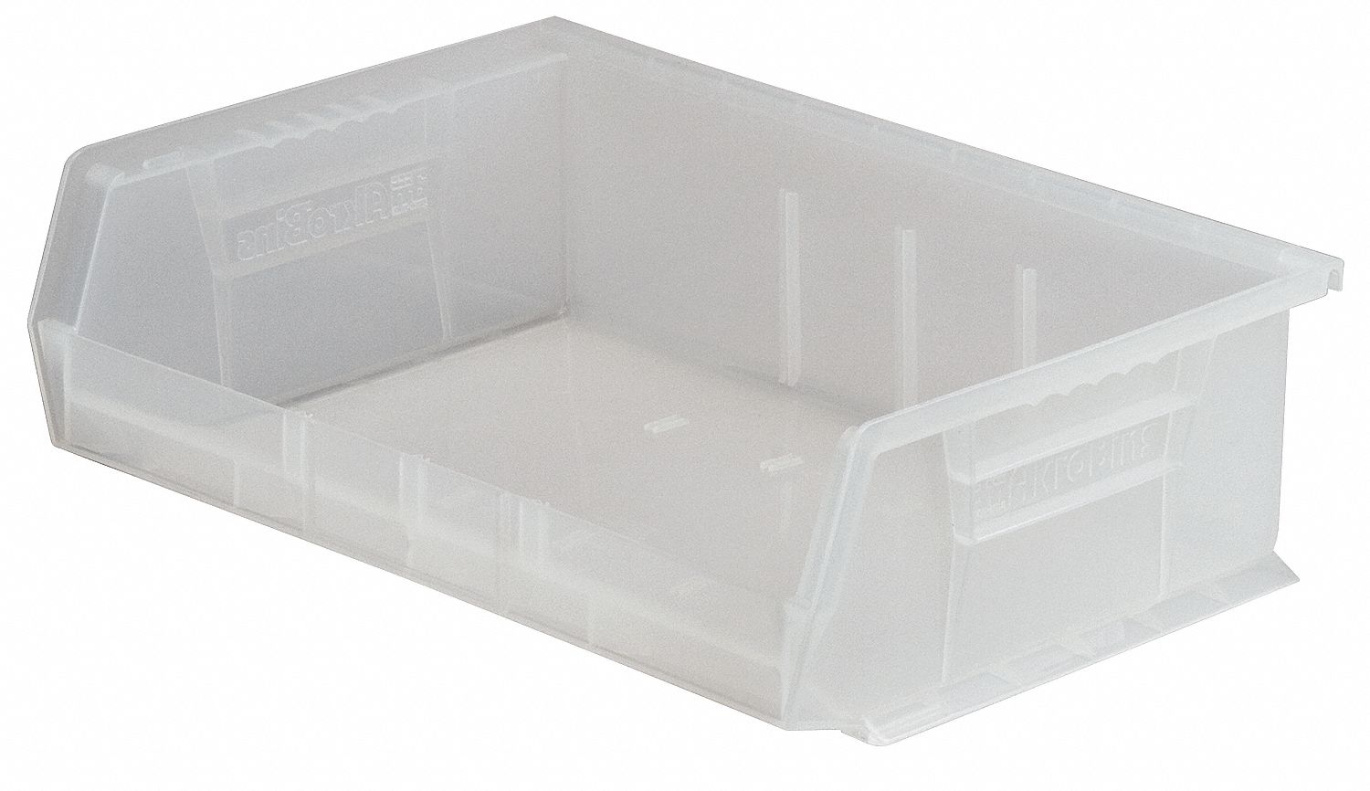AKRO-MILS 30255SCLAR Hang and Stack Bin,Clear,Plastic,5 in 4KET2