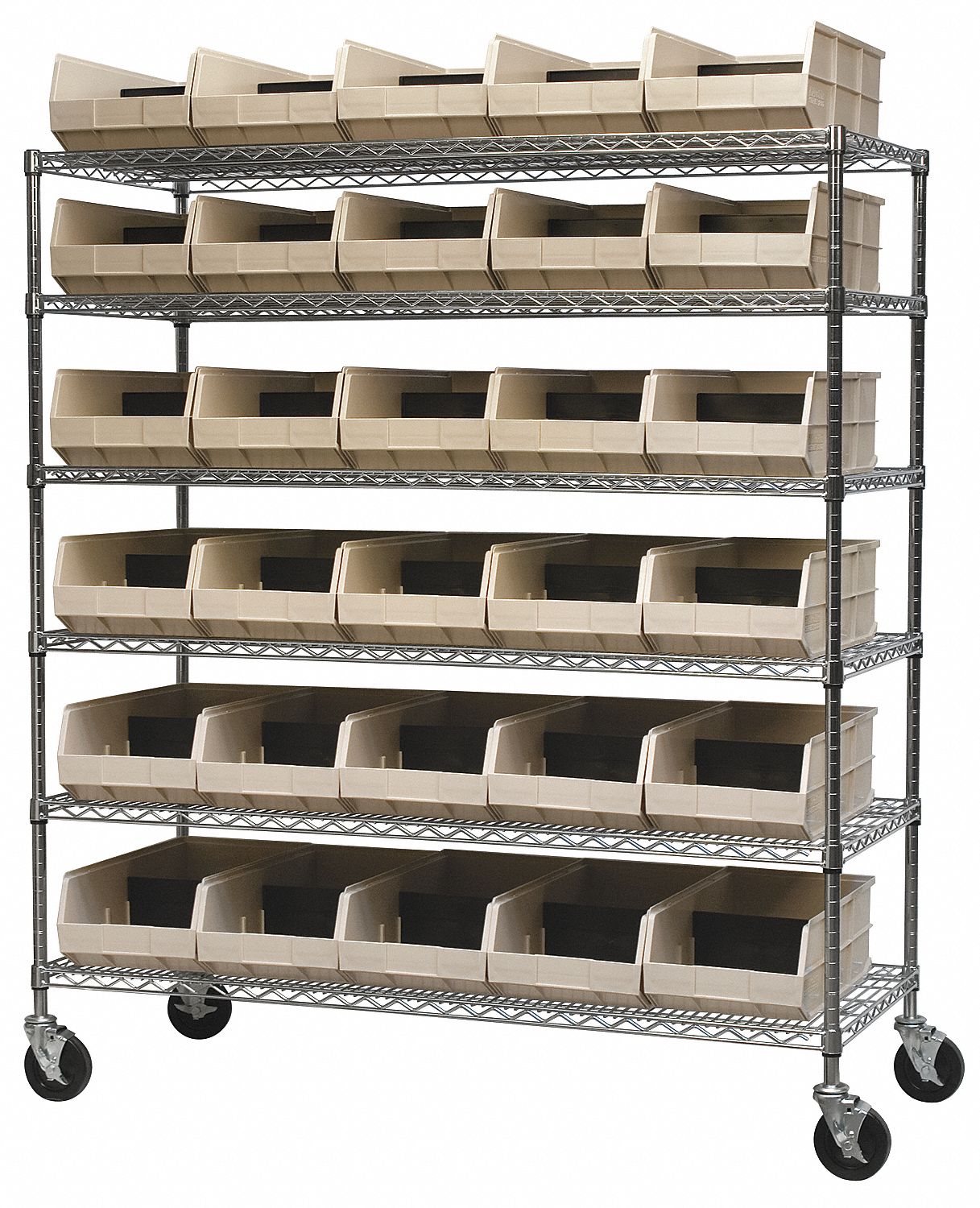 Wire Shelves with Bins