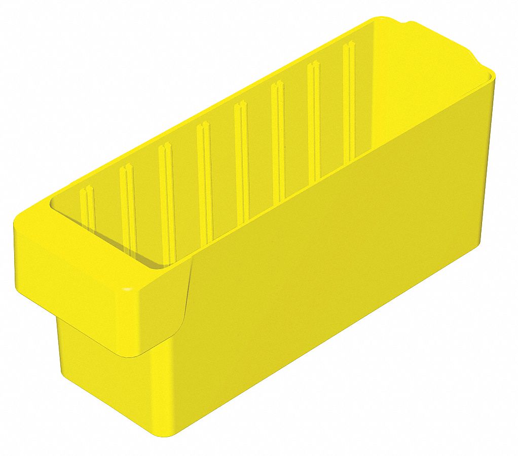 Drawer Bin,11-5/8x3-3/4x4-5/8 In,Yellow