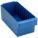 DRAWER BIN, 12 IN OVERALL L, 5⅝ IN X 4⅝ IN, BLUE, STACKABLE, 20 LB LOAD CAPACITY