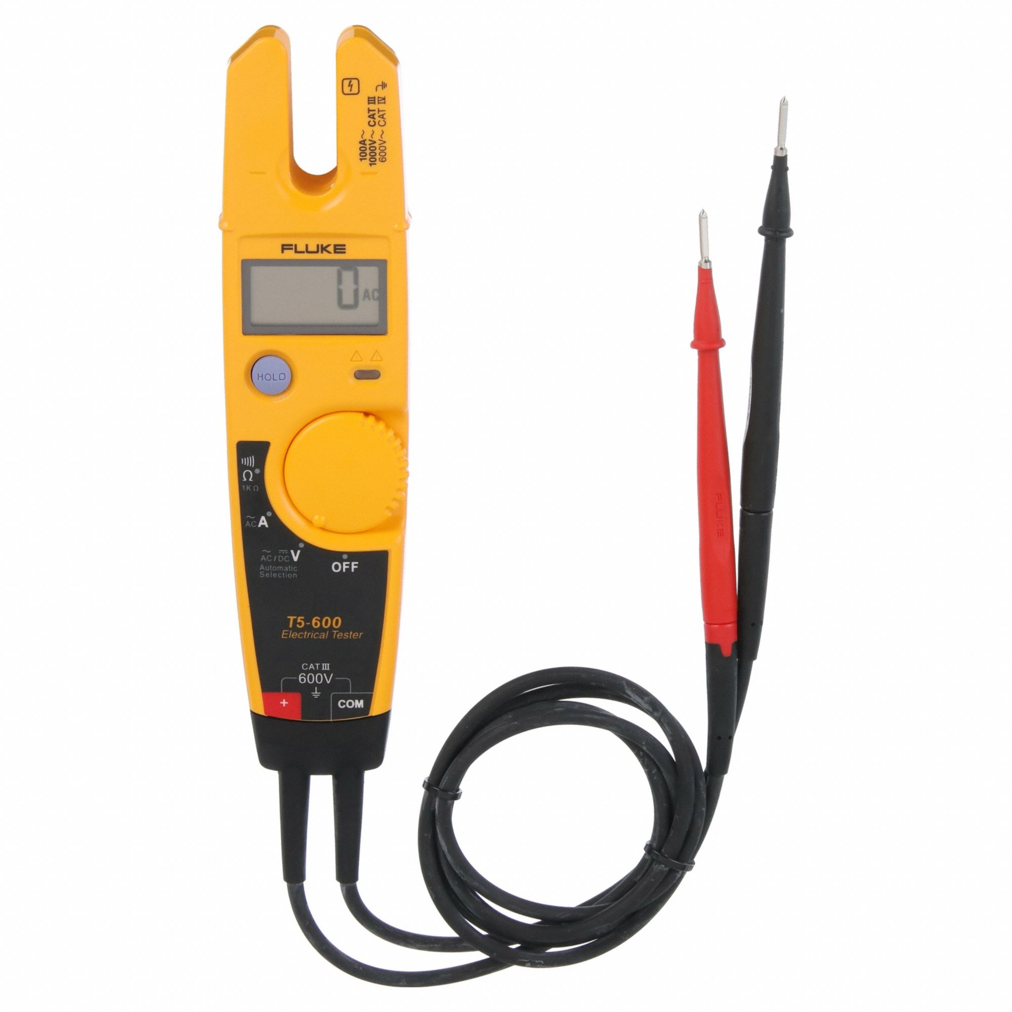 Fluke T5-600 Electrical Voltage, Continuity and Current Tester, Measures Up  To 100 A Without Contact, Automatically Select AC/DC Voltage For Tests