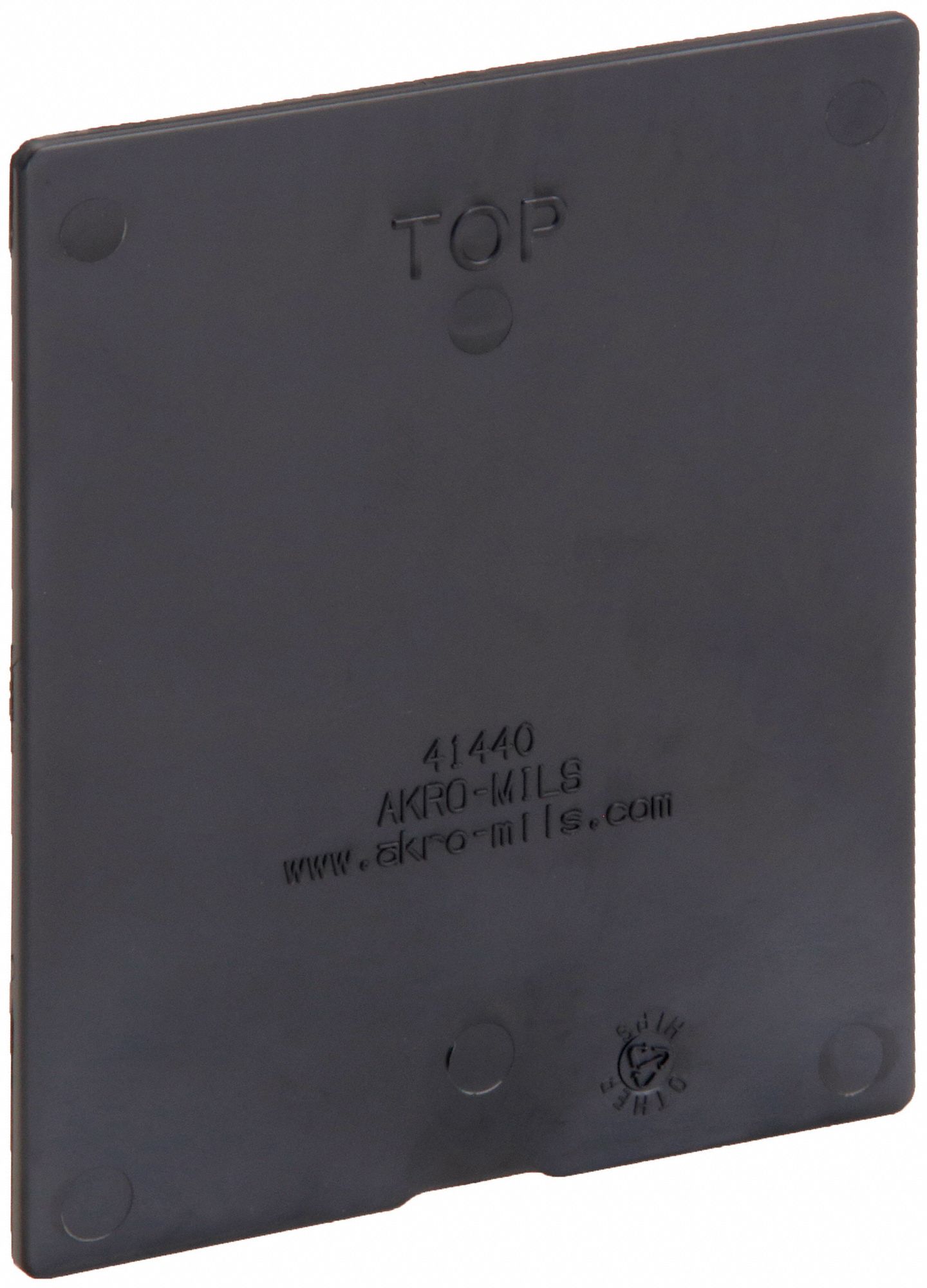 Bin Divider: 3 3/4 in x 4 3/8 in, Not Electrostatic Discharge Conductive, Black