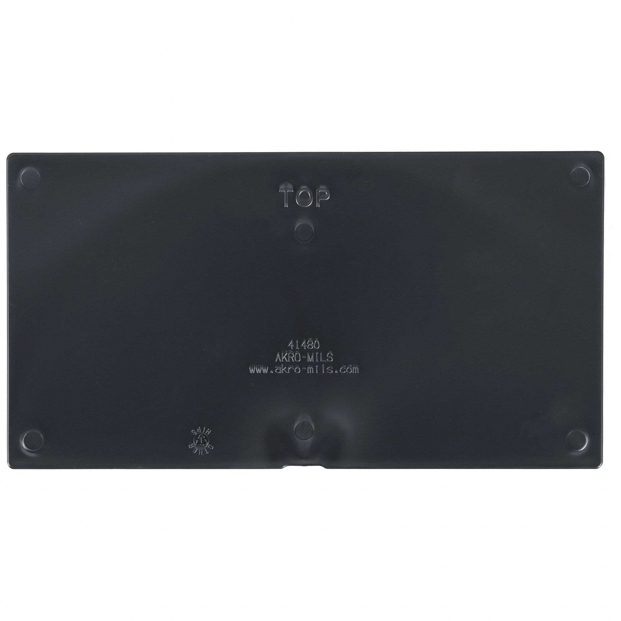 Bin Divider: 8 3/8 in x 4 3/8 in, Not Electrostatic Discharge Conductive, Black