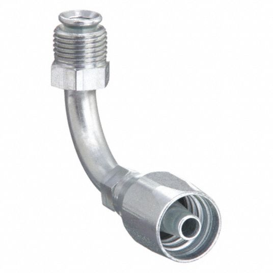 Hydraulic Hose Fitting: -6 For Hose Dash Size, 11/16 in x 3/8 in Fitting  Size, Inverted Flare x Hose