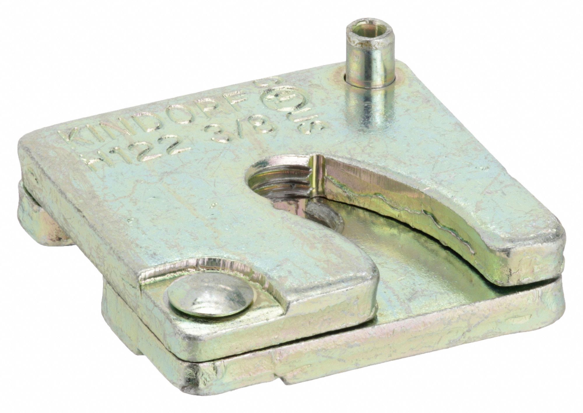 HINGED TRAPNUT, 3/8"-16 THREAD SIZE, ⅜ IN BOLT SIZE, GALVANIZED STEEL, GOLD