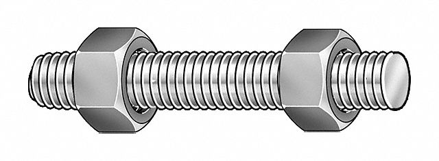 Maudlin Products Fully Threaded Stud Steel Grade 5 8 11 3 1 2 In Length Pk 4 4kfw4 625 3 5 Grainger