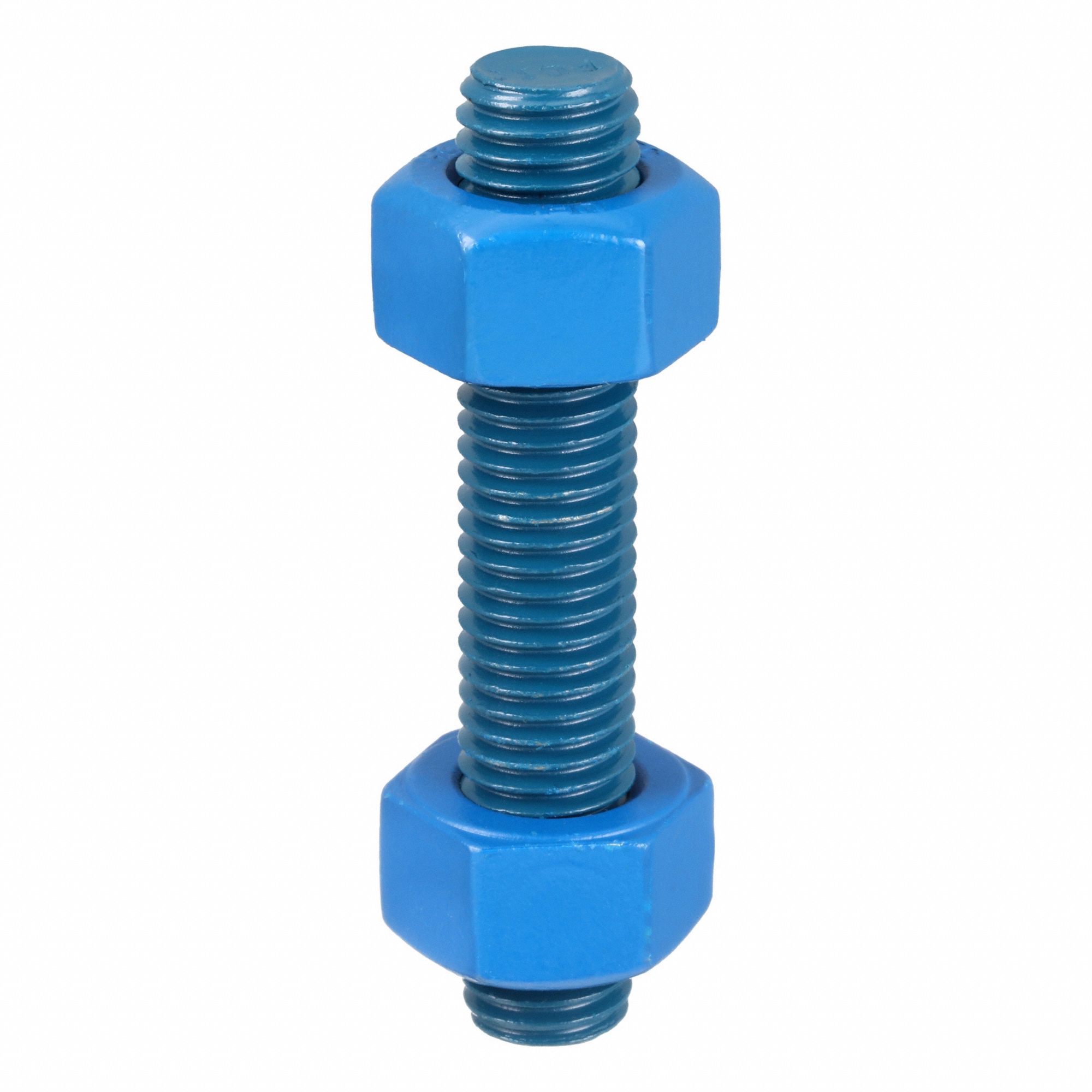 Fully Threaded Stud: 5/8"-11 Thread Size, Steel, Grade B7, PTFE Coated, 4 PK