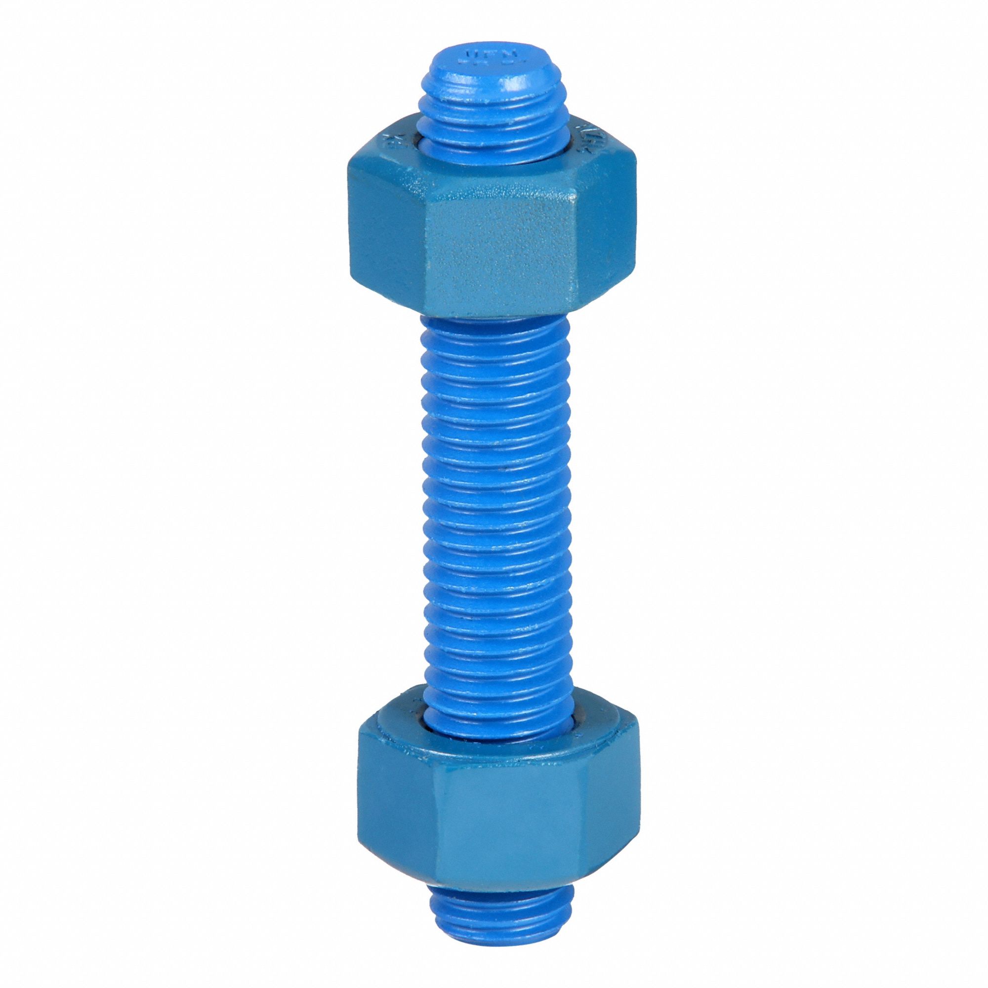 Fully Threaded Stud: 5/8"-11 Thread Size, Steel, Grade B7, PTFE Coated, 4 PK