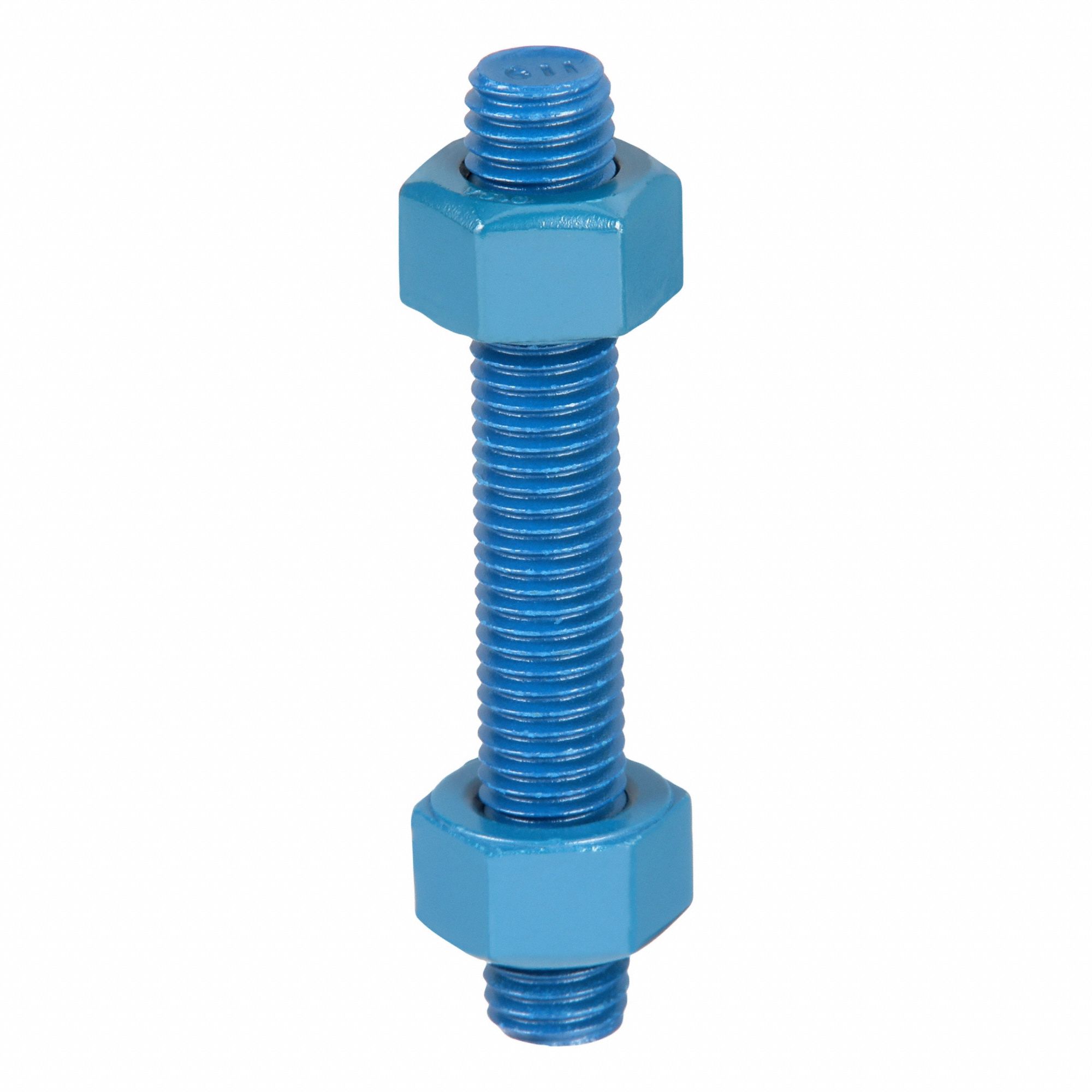 Fully Threaded Stud: 5/8"-11 Thread Size, Steel, Grade B7, PTFE Coated, 4 PK