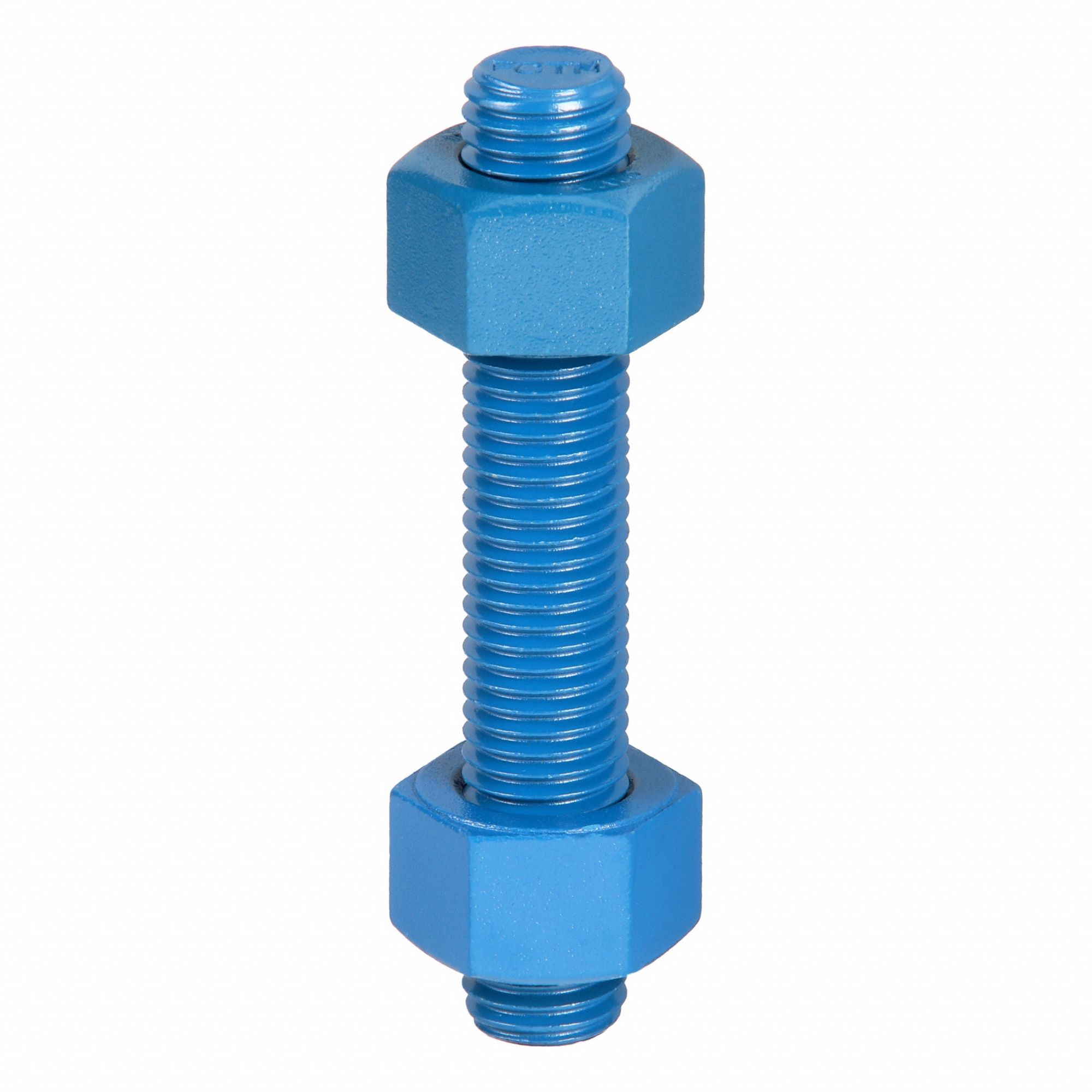 Fully Threaded Stud: 3/4"-10 Thread Size, Steel, Grade B7, PTFE Coated, 4 PK
