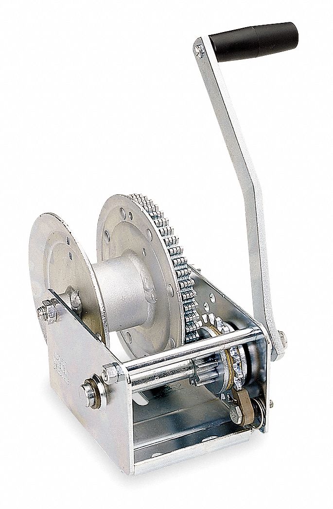 FULTON 7 1/16 in Hand Winch with 1500 lb 1st Layer Load Capacity; Brake