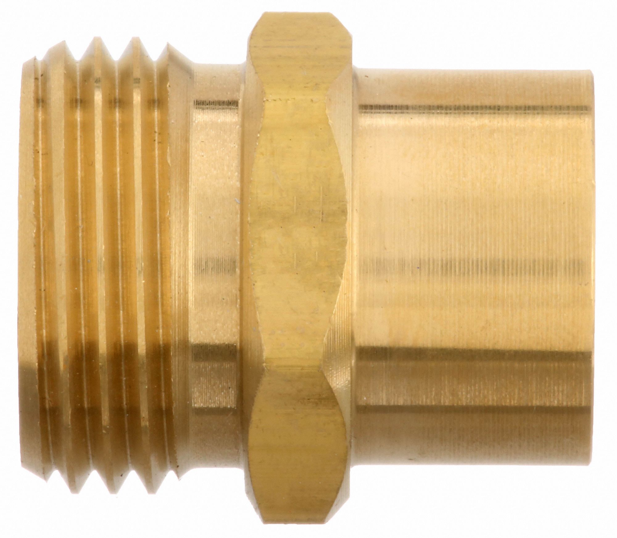 WESTWARD Garden Hose Adapter, Fitting Material Brass x Brass, Fitting