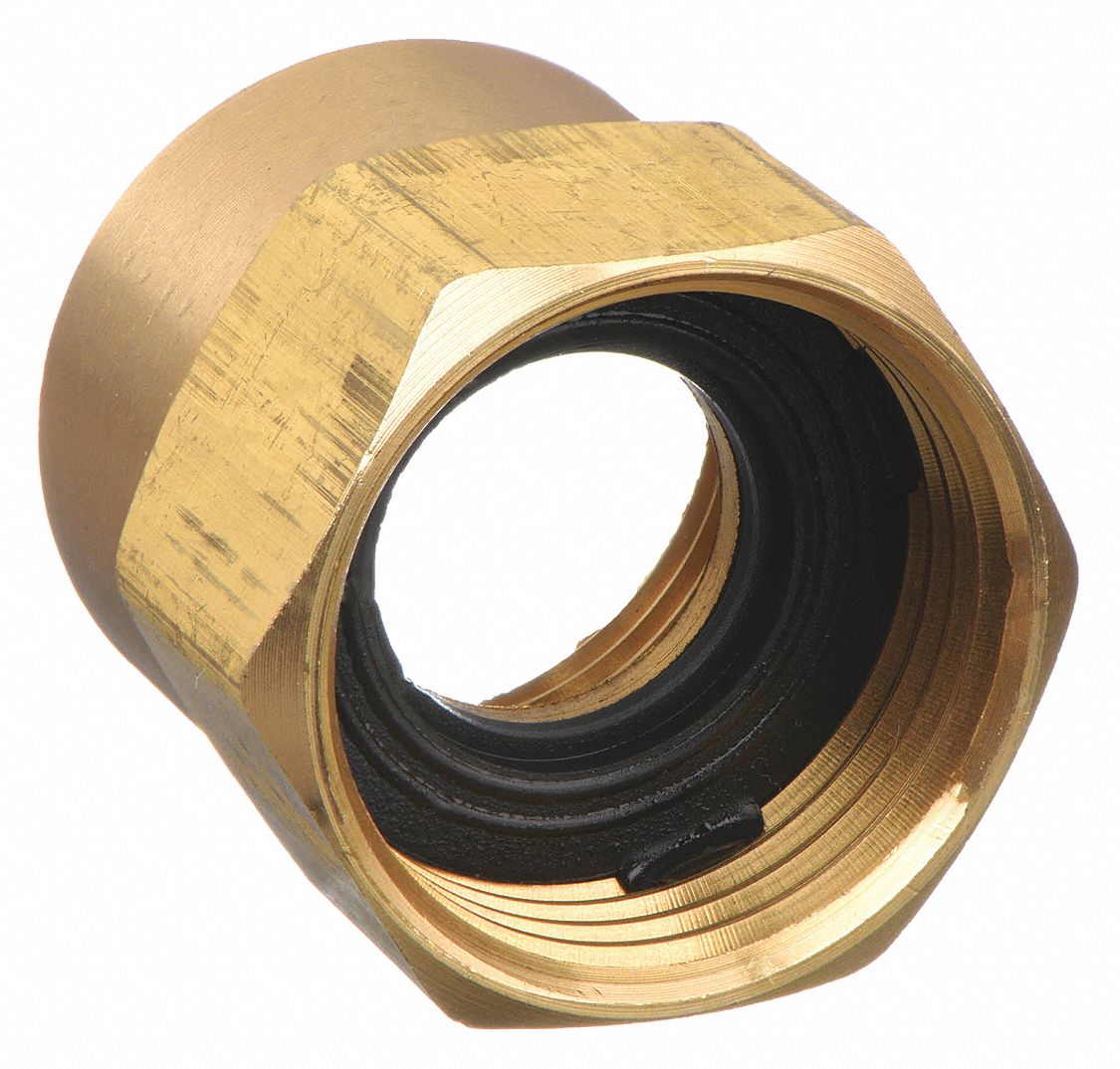 GARDEN HOSE ADAPTER, ¾ X ¾ IN FITTING, FEMALE X FEMALE, RIGID, 30 MM OVERALL L