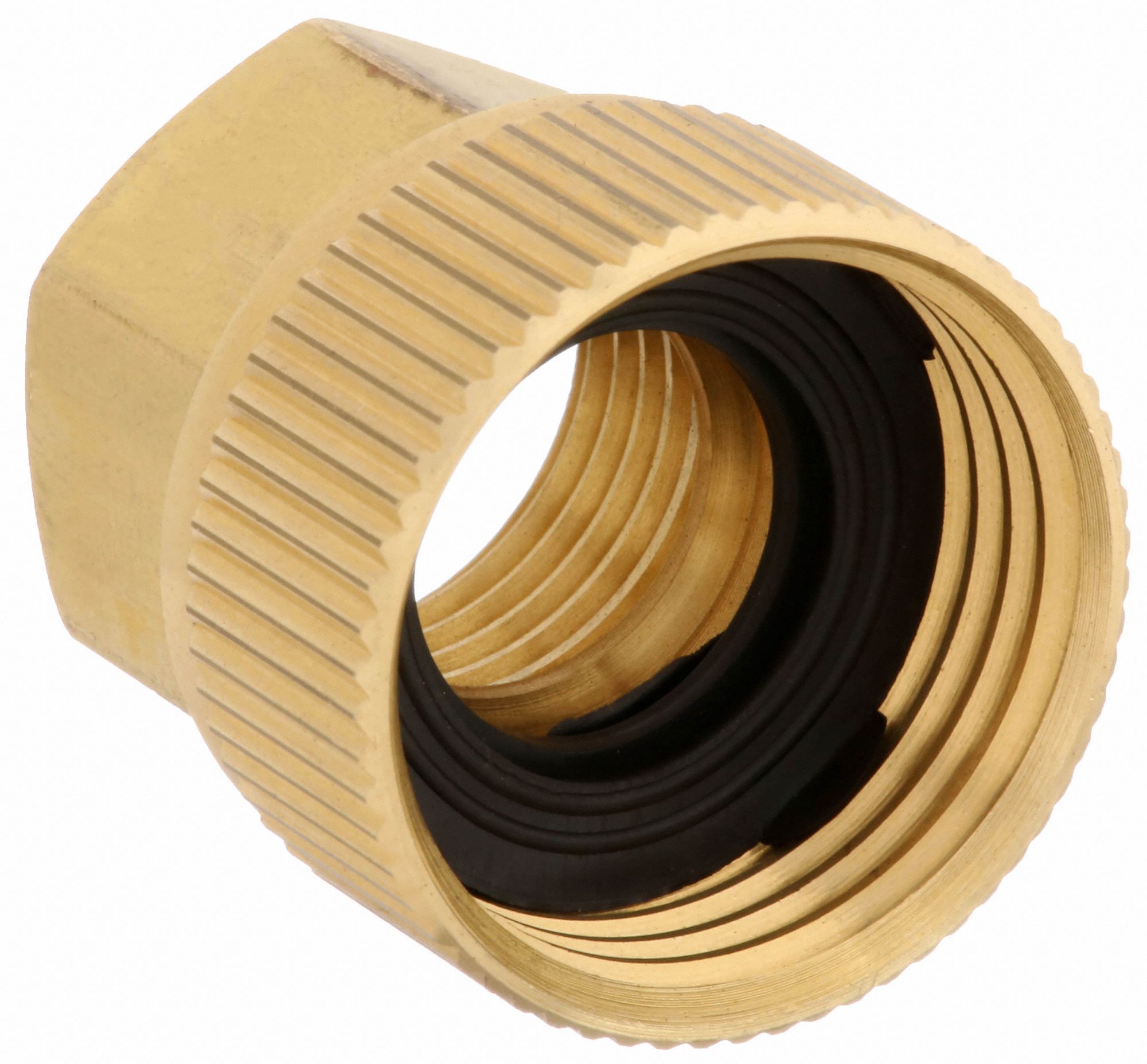 WESTWARD Garden Hose Adapter, Fitting Material Brass x Brass, Fitting