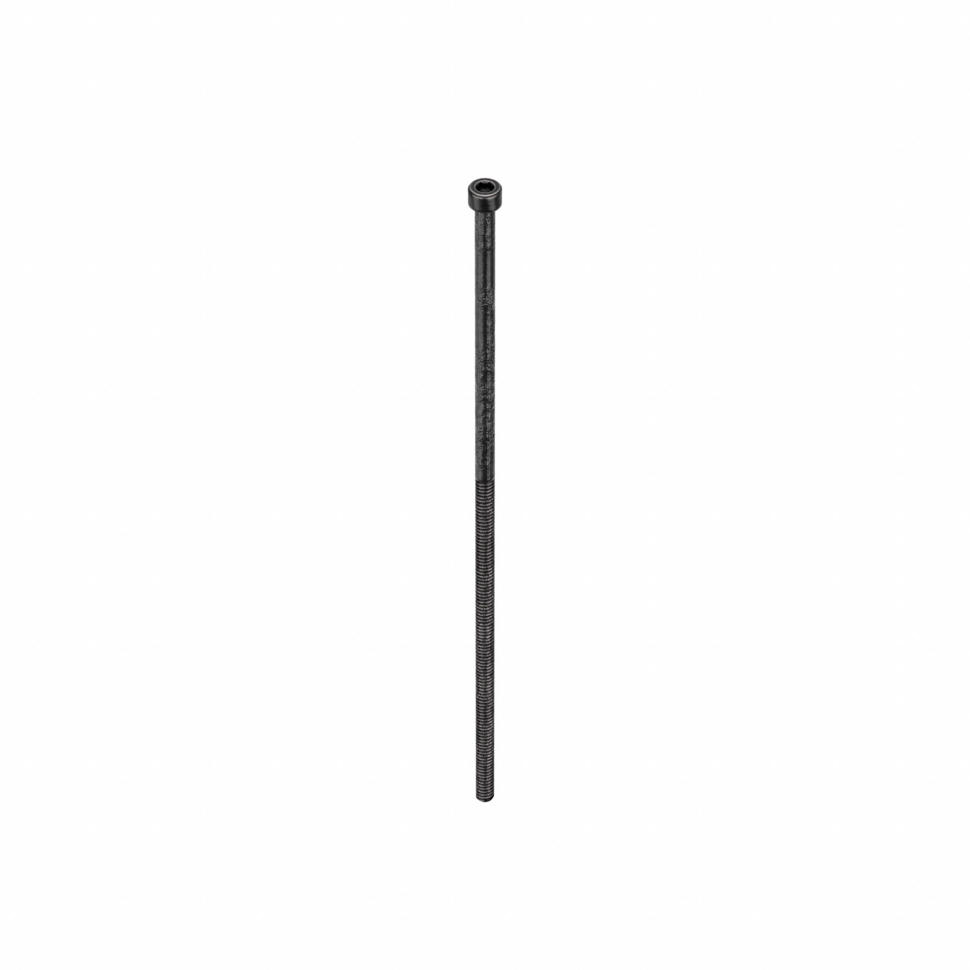 Socket Head Cap Screw: #10-24 Thread Size, 7 1/2 in Lg, Std, Black Oxide, Alloy Steel, 5 PK