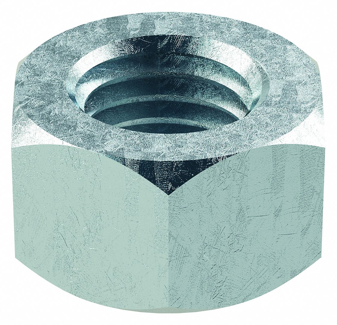 Hex Nut: Std Hex, 3/4"-10 Thread, 1 7/64 in Hex Wd, 41/64 in Hex Ht, Steel, Grade 5, Std, 250 PK