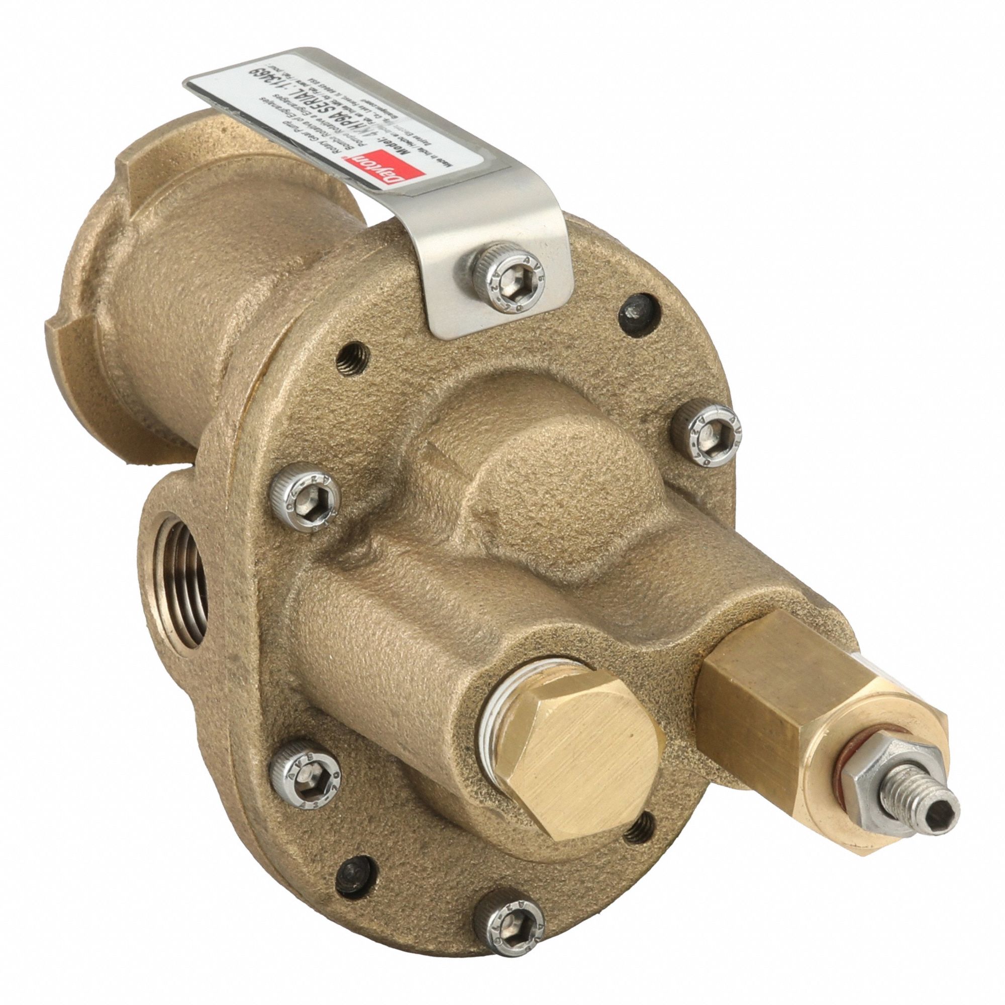 Rotary Gear Pump Head: Direct Drive, Bronze, 3/8" FNPT, Bronze, 304 SS, Close Coupled, Spur
