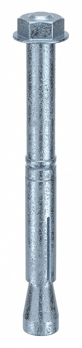 Wedge Anchor Bolt: 107 mm Overall Lg, 12 mm Dia, M8 Thread Size, Steel, Steel, 50 PK